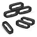 Replacement Fastener Rings Compatible with Garmin Fenix 5S/Fenix 5S Plus/Fenix 6S/Fenix 6S Plus Bands(Pack of 11) Silicone Connector Security Loop Keepers Ring for Fenix 5S Smartwatch,Black