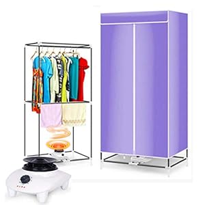 QIMO Asciugatrice Portatile da 1000 W A 2 Livelli, Stendibiancheria A Risparmio Energetico Timer Automatico Digitale per Condomini