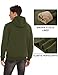 TACVASEN Pullover Men Hooded Sweatshirts Thick Fleece Sweatshirts Men Fashion Hoodies Athletic Sweatshirts Winter Fleece Pullover Hoodies Mens Sherpa Pullover Army Green
