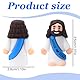 WUSJCOF 6stk Mini Jesus Figur, Klassischer Christus Spielzeug für Kinder, Religiöse Partys, Sonntagsschule, Basteln, Taufgeschenke, Ostereierfüller (3x1,5x3,5cm)