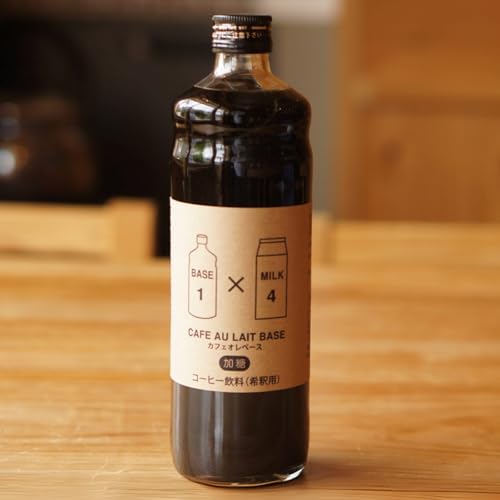BASE COFFEE カフェオレベース 600ml 希釈用 加糖 (600ml×1本, カフェオレベース)