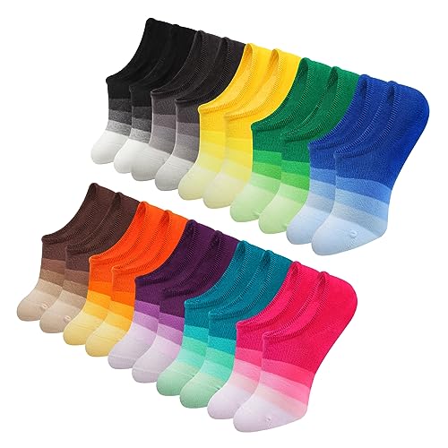 Image of IDEGG No Show Socks Women 10 Pairs Low Cut Anti-Slid Novelty Athletic Casual Invisible Liner Socks