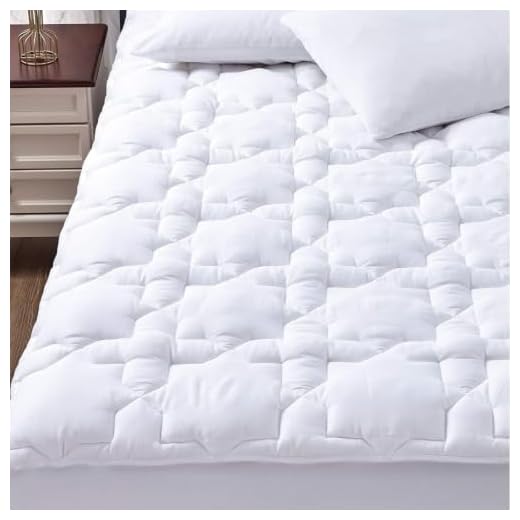 Cozylux Twin XL Cotton Mattress Pad Deep Pocket Quilted Mattress Cover Extra Long for College Dorm PillowTop Mattress Protector Up to 20", Fitted Sheet Mattress Cover, 39x80 inches, White