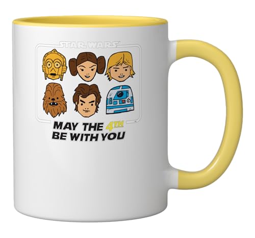 Star Wars Taza Cerámica 11 oz Amarilla/Blanca miniatura 2