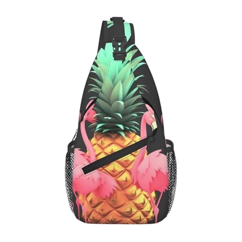 Bolso de pecho cruzado para hombre sling diagonal piña miniatura 1