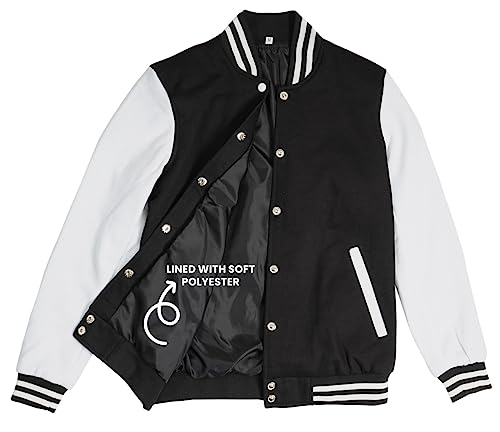 Image of Decrum Varsity Jacket Men - Casual High School Baseball Letterman Style Mens Bomber Jackets