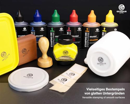 1000 ml Solvent Stempelfarbe schwarz, auf Lösemittelbasis für nichtsaugende und nichtporöse Untergründe, lasierend