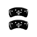 MGP Caliper Covers 10010RMB1BK Black Brake Covers Engraved with Silver Mustang/Bar & Pony (S197) (Set of 2 )