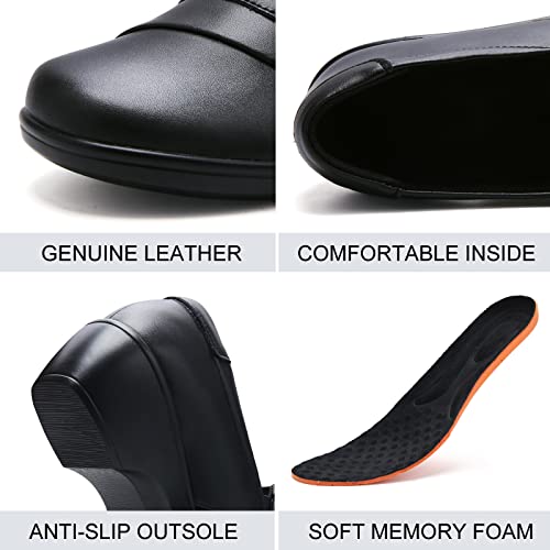 Image of UZB Loafers for Women Dress Shoes Low Heel Slip On Shoes Casual Work Office Dressy Shoes