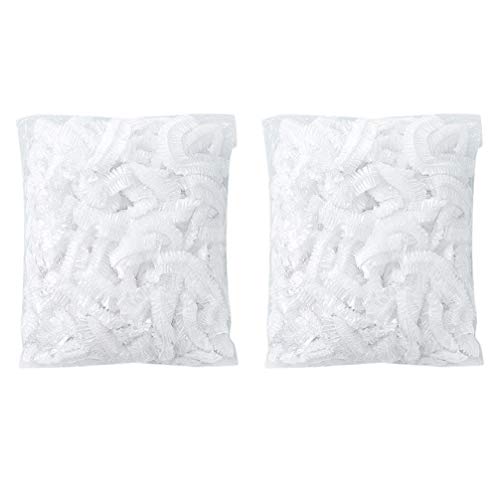 Cabilock Disposable Food Cover 200pcs Plastic Covers Food Storage Wrap Elastic Covers for Bowls Plates Dishes Disposable Bowl Covers Refrigerator Food Covers Picnic Food Covers