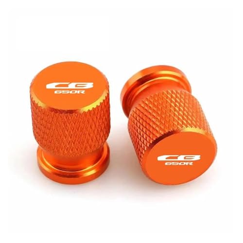 Bouchons de valve de pneu pour Honda CB 650R finition en alu usiné couleur orange