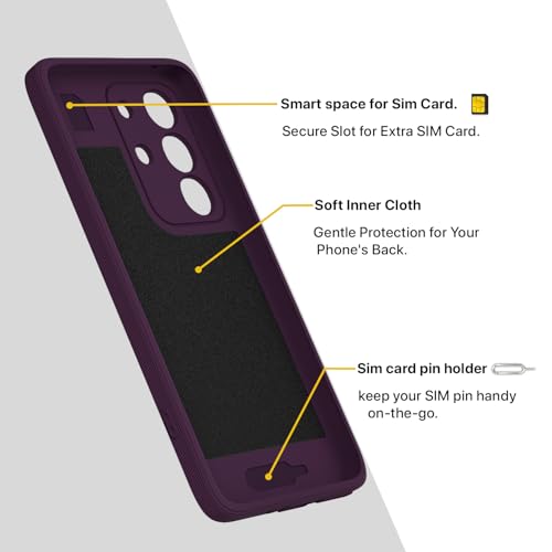 Image of Pikkme Back Cover for Vivo T4x 5G / iQoo Z10x 5G / Vivo Y31 Pro 5G Soft Matte Silicone Mag-Safe Design (Mag-Safe Not Support) Camera Protection | Slim Fit Bumper Cover (Purple)