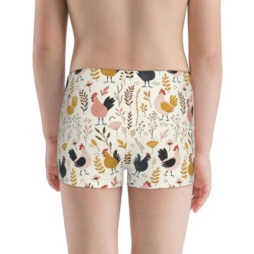 Boys' Cotton Boxer Brief Soft Underwear-Cartoon Chickens3