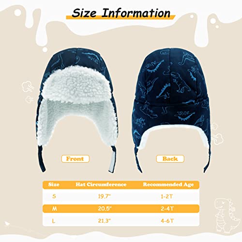 Poximi Toddler Trapper Hat Baby Winter Hats Boys Windproof Snow Cap Girls Warm Earflap Sherpa Lined Caps For Kids #TOP2