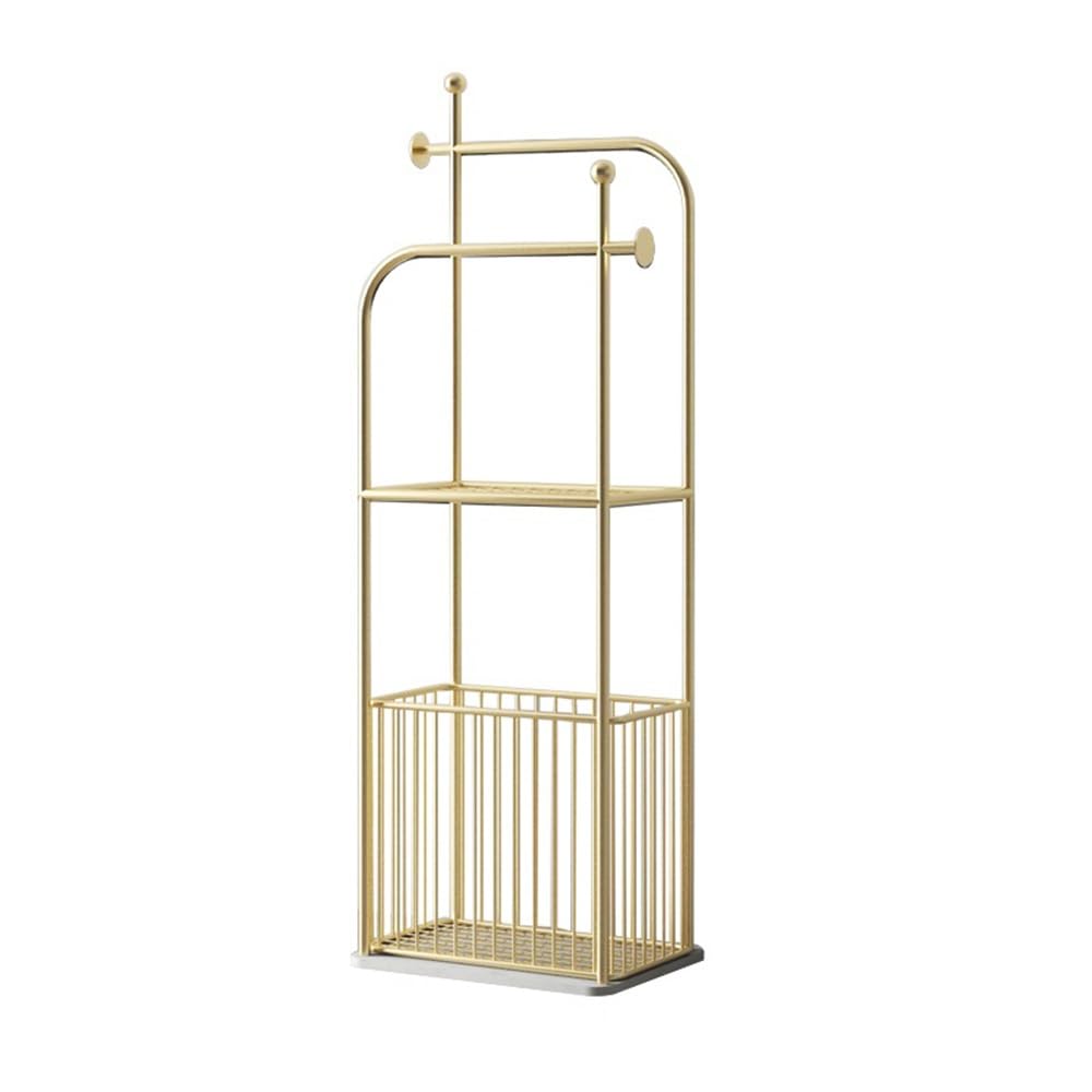 towel rail Towel Rack Bathroom Storage Floor-standing Metal Modern Toilet Shelf(Gold)