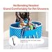 Happybuy Portable Dog Bathtub, Elevated & Foldable Space-Saving Pet Shower Station with Quick Drainage, Bathing Tub for Washing & Grooming Small and Medium Size Dogs and Cats, Light Blue