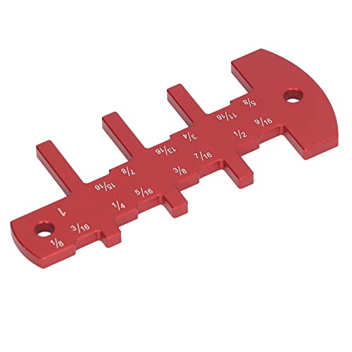Leapiture Step Depth Gauge Aluminum Alloy Blade Height Depth Gauge High Accuracy Set Up Woodworking Tool for Table Saw Router Imperial