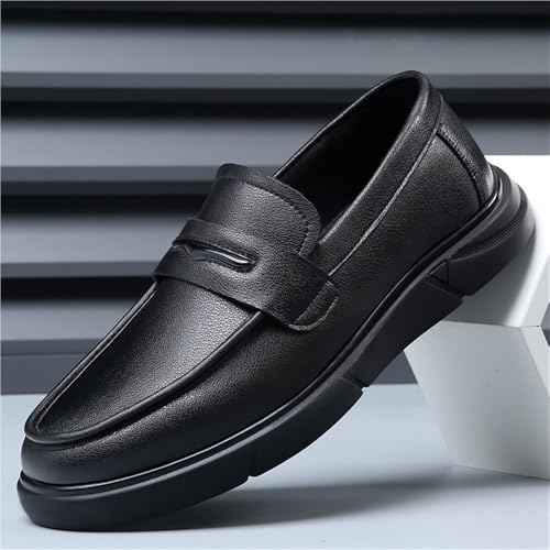 Men's Genuine Leather Slip On Loafers Spring Breathable Casual Driving Shoes Lazy Style Trendy Comfortable Moccasins2