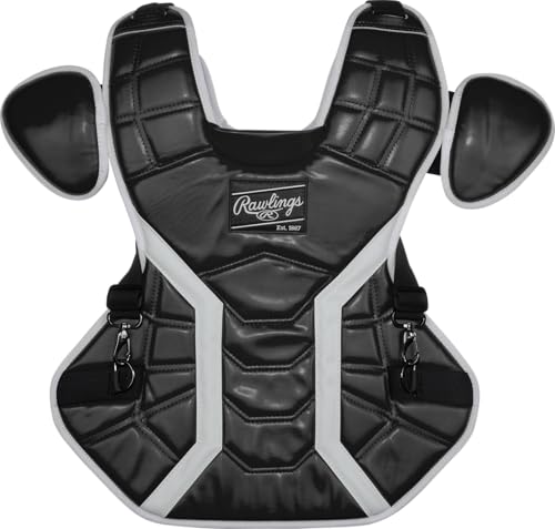 Rawlings | MACH PRO Series Catcher's Chest Protector | Medium / Intermediate (15.5") | Black / White