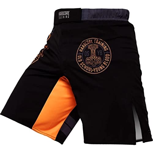 Hardcore Training Glima Fight Shorts Men's Boxing MMA Combat BJJ Grappling Fitness Muay Thai Kickboxing No Gi (M) - Image 3