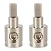 Amp Input Reducer Connectors 0 Gauge to 4 Gauge Car Audio Amplifier Wire Terminal Reducers Brass 2PCS with Adhesive Heat Shrink Tube