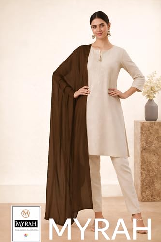 Image of MYRAH Chiffon Solid Casual Daily Use Dupatta For Women's & Girls Length - 2.50 Meter