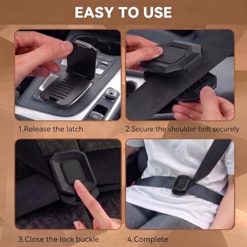 4 Pack Shoulder Belt Comfort Clip, Positioning Comfort Clips, Black — 사진 4