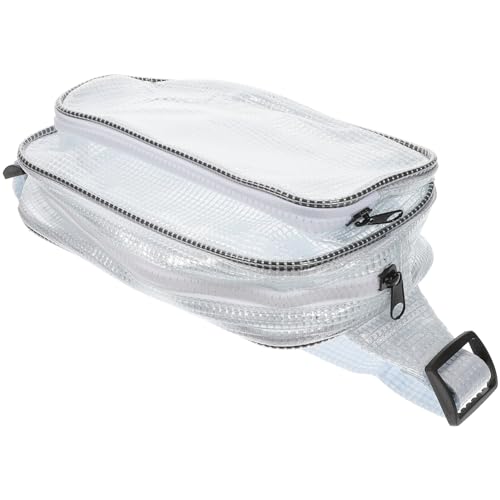Pochette de poitrine transparente femme sac banane sport extérieur étanche réglable