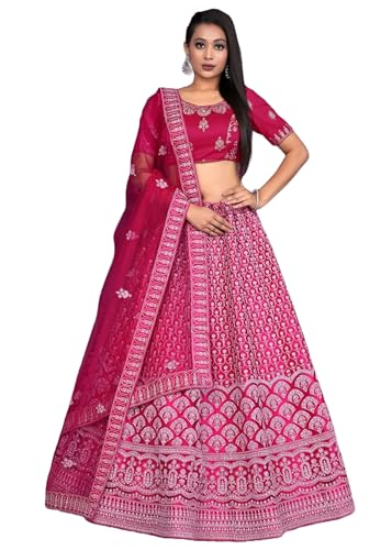 Lehenga 13067 filet de sergé doré jupe traditionnelle indienne femme