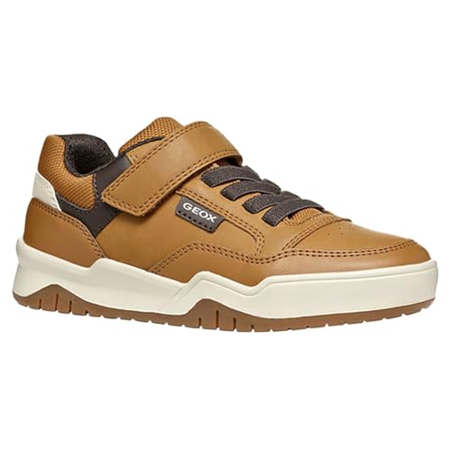 Geox Jungen J Perth Boy Sneaker, Braun, 34 EU
