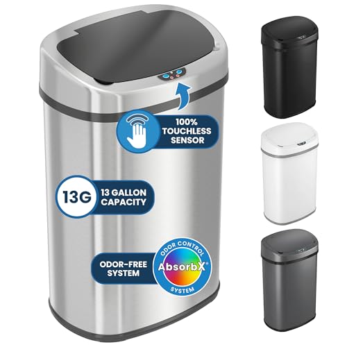 iTouchless 13 Gallon Oval