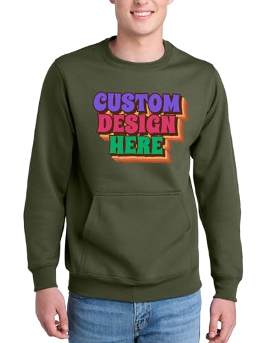 INK STITCH Unisex Pc78pkt Custom Printing Design Your Own Front Pocket Crewneck Sweatshirts3