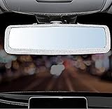 Bling Rhinestone Car Rear View Mirror, Car Rear View Mirror with Crystal Diamonds Bling Rhinestones...