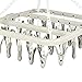 Generic 360 Degree Rotation Clothes Drying Hanger with 32 Clips for All Applicable Scenes Plastic (Beige C0P0Q)