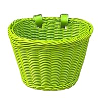 Flintronic Cestino Bici Per Bambini In Finto Vimini - Con Campanello, Adesivi E Nastri Decorativi