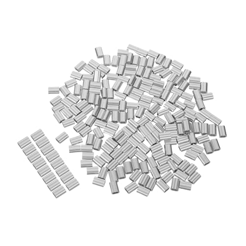 CLISPEED 200 Piezas Mangas de Aluminio para Cable Cuerda Manguitos de Presión Doble Barril para Cable