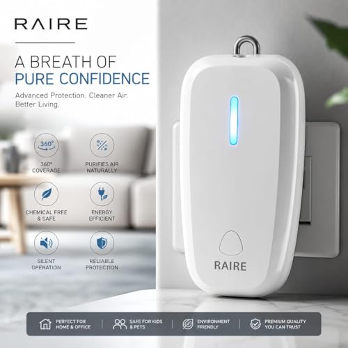Image of RAIRE M1 Portable Wearable Air Purifier | Personal Air Purifier for Dust, Smoke & Pollution | Fileterless Design | 180-Hour Battery Backup | USB Type-C Rechargeable