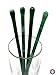 studioTica Emerald Leaf (Paradise Collection) - 5.5 inch handmade glass swizzle stick - Set of 5 reusable glass cocktail stirrers + gift box