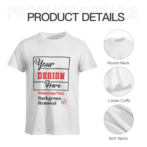 Custom T-Shirt,Personalized Photo/Logo/Text for Your Company/Wedding/Greetings with Digital Printing | Unisex Adult Gift4