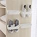 Yocice Murale Chaussures Rack 4 Pcs avec 12 Pcs Sticky Bandes de Fixation, Plastique Chaussures Support de Stockage Organiseur, Porte à Chaussures cintres White- Sm02(4pcs)