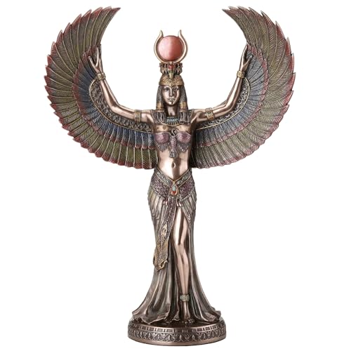 Veronese Design 13 3/8 Inch Isis The Egyptian Goddess of Magic and Wisdom Cold Cast Resin Bronze Finish Statue Home Decor Sculpture