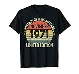 Photo Gallery 50 anni vintage novembre 1971 edizione limitata compleanno maglietta Photo Gallery 50 anni vintage novembre 1971 edizione limitata compleanno maglietta