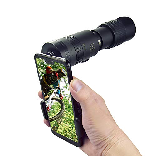 Télescope monoculaire zoom avec support smartphone pour chasse et randonnée