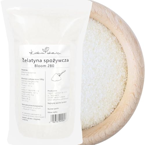 Gélatine Alimentaire en Poudre Bloom 280 – Riche en Protéines, Idéale pour les Desserts, Gélifiants, Bouillons et Soutien Articulaire 1 Kilogramme |...