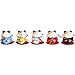 MAOMIA Mini Maneki Neko Lucky Cat Figurines Set of 5 Kawaii Japanese Smiley Waving Upright Cat with Lucky Fortune Home Decor
