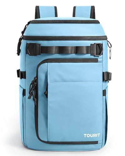 Image of TOURIT 38 Cans Backpack Cooler: Leak Proof Waterproof 2 Insulated Compartments Soft Cooler Bag Beach Travel Camping Picnic