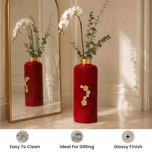Image of Urban Born Vases For Living Room Corner |Big Vases For Elegant Home Decoration |Home Decor Flower Vase Iron |Fresh or artificial Metal Flower Vase Stand For Dining Table, Bedroom, Office, Wedding Gift