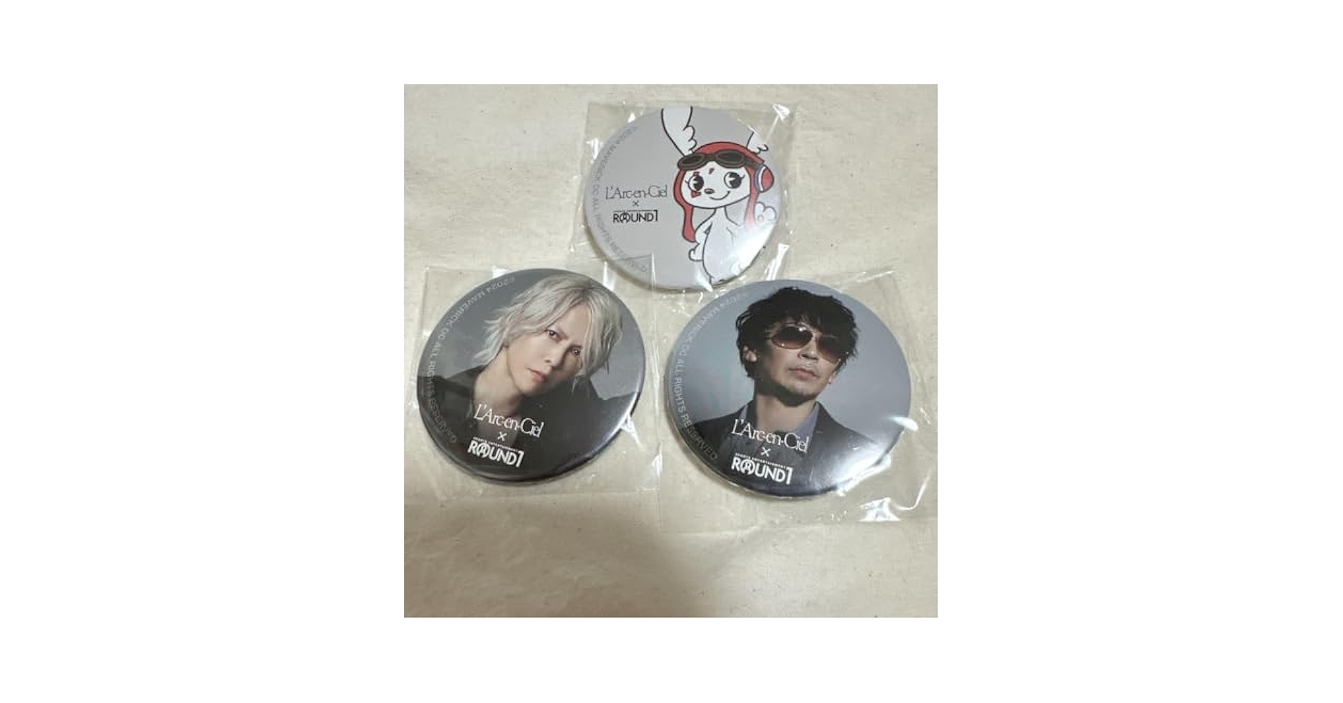 L'Arc~en~Ciel ラウンドワン 缶バッジ Amazon.co.jp: ラルク ROUND1 缶バッジ 限定 コラボ L'Arc-en
