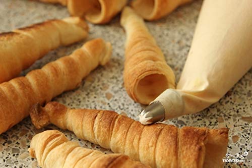 GMMH Cannoli Shillerkrullenvorm van roestvrij staal, bakvorm voor schuimrollen, hoorntjes, slagroomrollen, crèmerollen, trubotschki, irillerlokken om te bakken, 10 stuks - Afbeelding 6