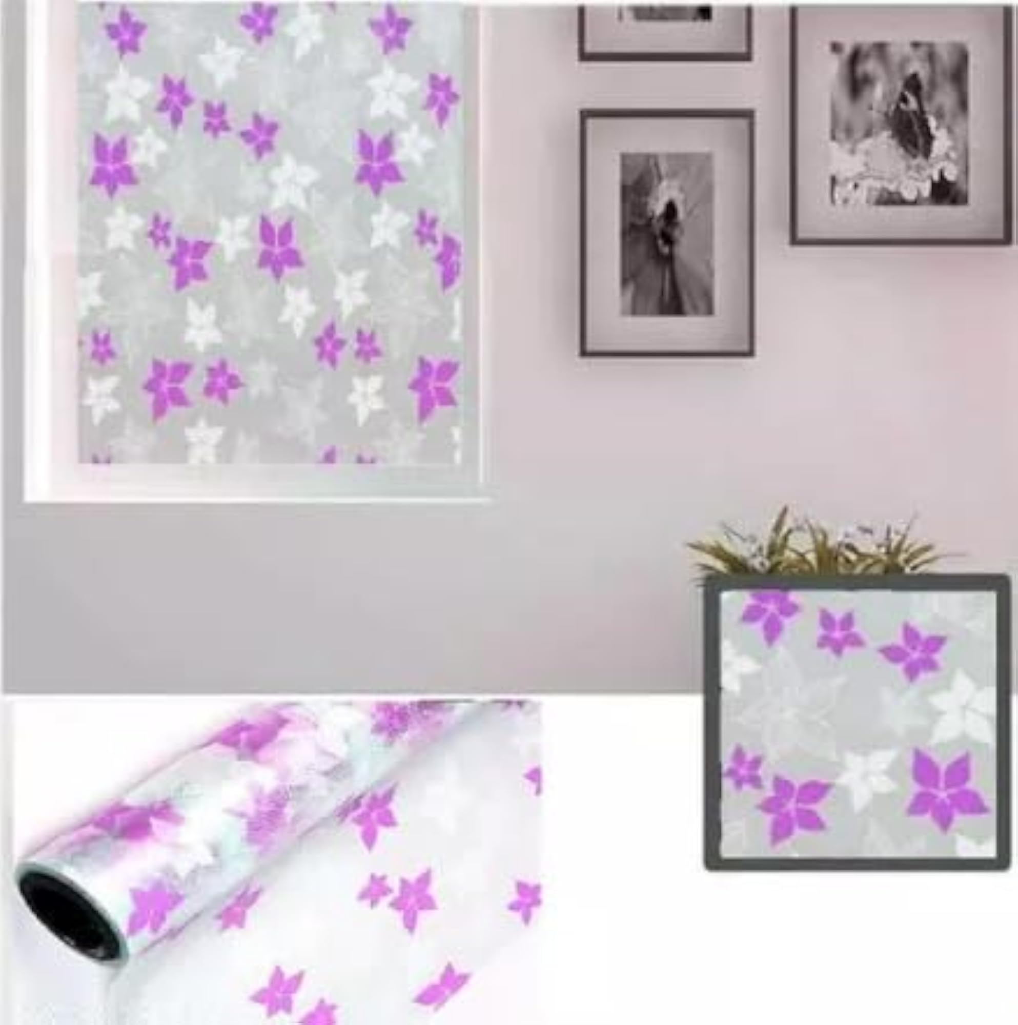 Self Adhesive Vinyl Static Cling Decorative Glass Film